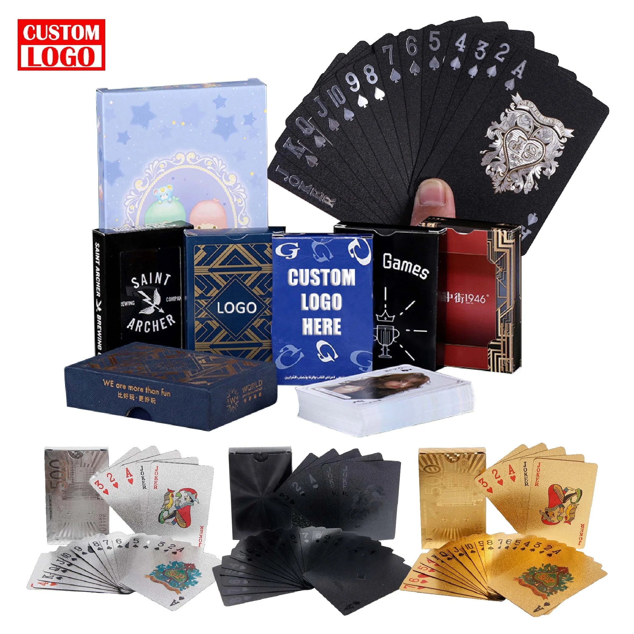 Water-Proof Poker Playing Cards Custom Poker Cards Custom Playing Cards Custom Printing