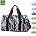 Handheld Large-Capacity Leather Fitness Travel Bag Fashion Lightweight Boarding Storage Luggage for Business Trip Double Tiers