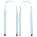 Adjustable Men's Trousers Suspenders with 4 Leather Clips X-Form Elasticated Braces