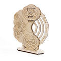 Creative Modern Simple Wooden Perpetual Calendar No Page Turning for Study Desk Decoration or Souvenirs Gifts