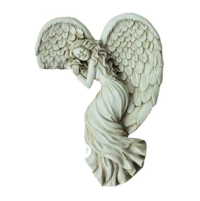 HZ Wholesale Custom Life Size Resin Outdoor Decor Home Decoration Small Gold White Redemption Garden Statues Angels