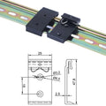 Aluminum Din Rail Mounting Clip Bracket with Snap Fastener Rail Fixing Snap Hook for Easy Installation