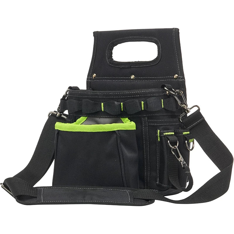 TrapJaw 3-in-1 Professional Electrician Tool Pouch Black Spring-Loaded Technology Designed for Maintenance & Repair Technicians