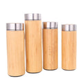 2025 New Brand Wholesale 450ml Bamboo Straight Cups Stainless Steel Insulated Vacuum Water Bottle