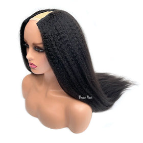 VMAE Wig Vendors Wholesale Cuticle Aligned Raw Human Hair Wig Coarse Kinky Straight U V Part Human Hair Wigs for Black Women