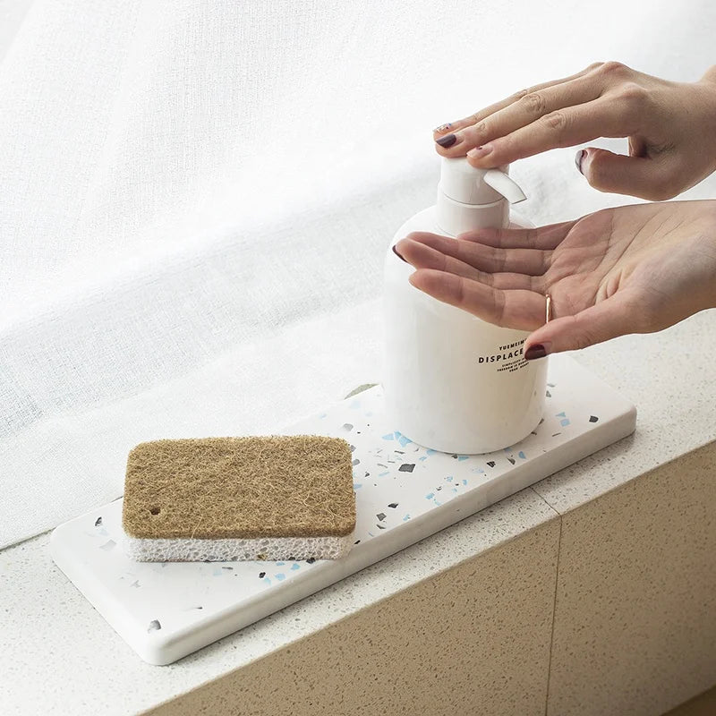 Vanity Top Tray Manufacturer  Soap Dish Toothbrush Holder Diatomite Terrazzo Tray