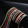 SINONG 30-Color Sparkling Round Tube Full Diamond Crystal Decorative DIY Rope Glue-On Rhinestones for Shoe Decoration