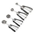 304 Stainless Steel Ice Cream Scoop and Cookie Dough Scooper Set Trigger Release with Metal Construction for Baking Serving
