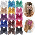 4" Elegant Glitter Sequin Bow Hair Clip Large Lace Bows Fashion Girls Hairpin Barrettes Ponytail Headwear Women Hair Accessories