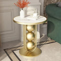Small Modern Convertible Living Room Sofa Cabinet Bed Corner Table Northern Europe Light Luxury Metal Sintered Stone Coffee