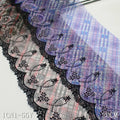20cm Wide Tulle Colorful Printed Embroidery Lace Fabric Water-soluble Edge Embroidered Encaje Bordado Lace Trim for Women Dress