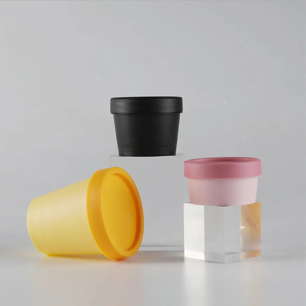 Hair Face Cream  Bottle Pp Plastic Cosmetic Cream Round Straight Jars Face Cream Packaging  Body Scrub Empty  Jar