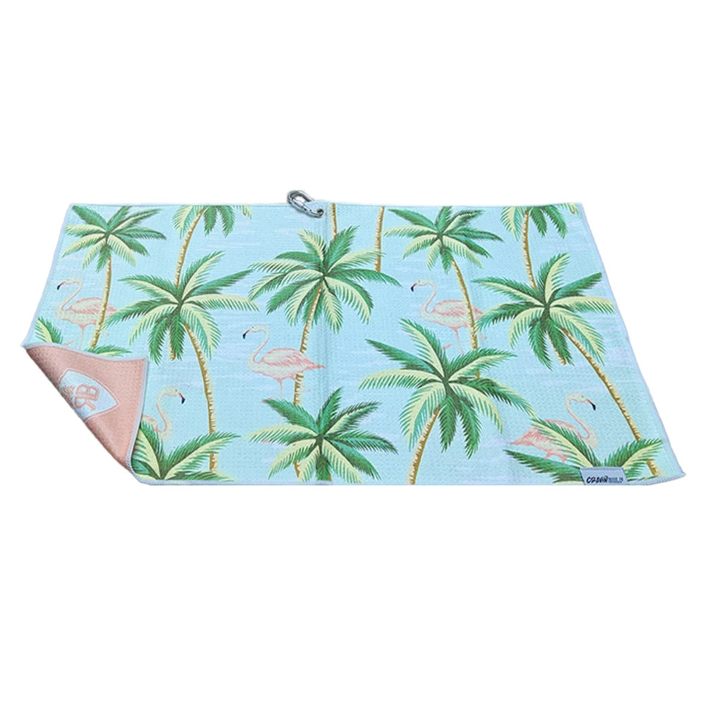 Blank Polyester Magnetic Golf Microfiber Waffle Towel for Sublimation with logo