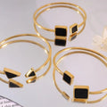 Trending 2022 Open Stainless Steel Bracelets Gold Plated Cheap Bracelet Adjustable Bangle Bangles Jewelry Women