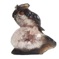 Wholesale Natural Agate Geode Owl Carvings Animal Crystal Crafts for Home Decoration