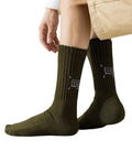 Wholesale Custom logo Acceptable Men's Winter Casual Socks High Class Cotton Towel Bottom Terry Athletic Socks for Boys