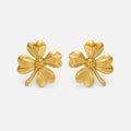 2025 Dazan New Wave Winter INS Trendy 18k Pvd Gold Plated Stainless Steel Vintage Sunflowers Daisy Dancer Holiday Earrings