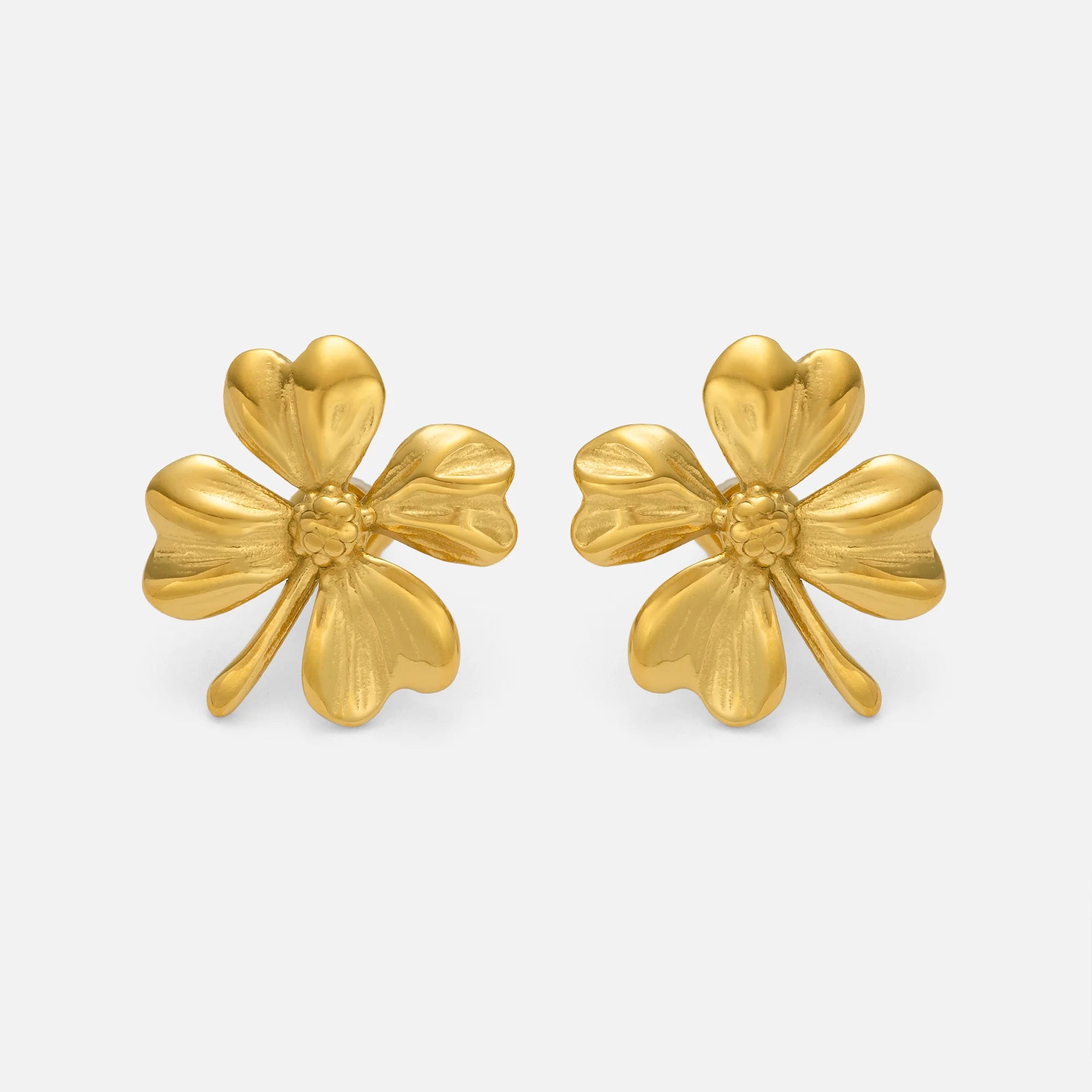 2025 Dazan New Wave Winter INS Trendy 18k Pvd Gold Plated Stainless Steel Vintage Sunflowers Daisy Dancer Holiday Earrings
