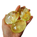 Nice Citrine Palmstone  6-7 cm 6-8 Pcs in a kg Natural Crystal Lemon Quartz Citrine Oval Shape Stone Shiny Polishing