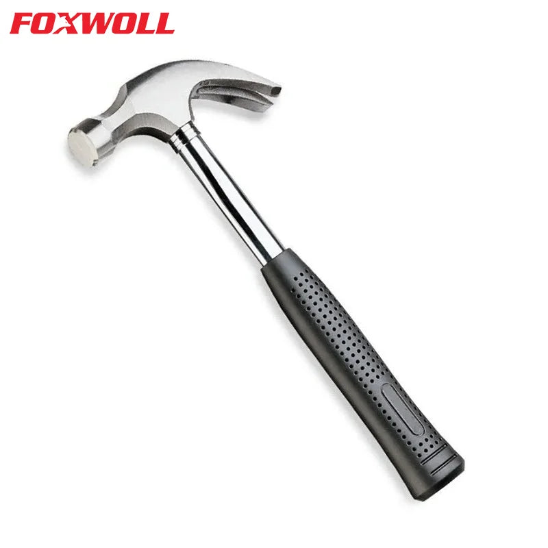 Solid Tubular Steel Handle Non slip Rubber Grip Handle Straight Claw Hammer