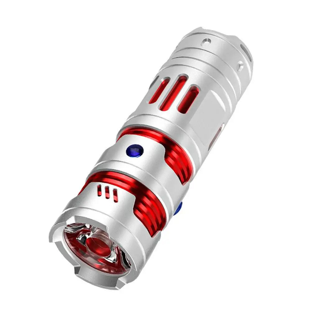 Helius New Creative EDC Type-C Rechargeable With Fidget Spinner for Camping Fishing LED Flashlight