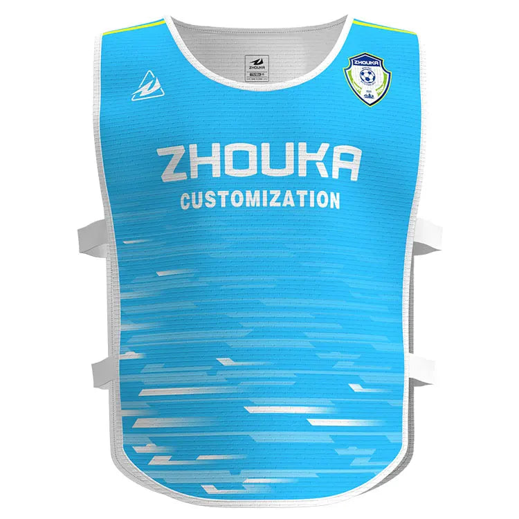 Zhouka Custom logo Team Sports Bibs Scrimmage Training Vest Sport Football Against Vest