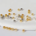 10000Pcs/Bag Crimp Beads Bracelet for Jewelry Making 18K Gold Plating Brass Fixed Beads End Clasps for Jewelry Findings