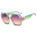 Designer Vintage Brand Sun Glasses Flat Top Eyewear Shades Women Men with Custom Logo Oversized Sunglasses