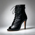 Sexy Black 9.5cm Jazz Latin Boots Ballroom Salsa Dance Shoes Performance Party Swing Dance Heel Footwear for Women