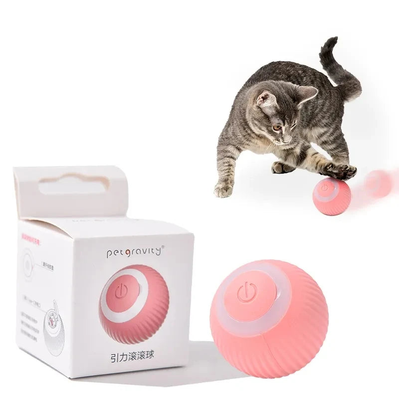 Smart Cat Toys Electric Cat Ball Automatic Rolling Ball Cat Interactive Training Self-moving Kitten Toys for Indoor Playing
