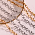 Dreamshow Chunky Jewelry PVD Gold Plated Stainless Steel Necklace Cross Chain Body Jewelry Accessories