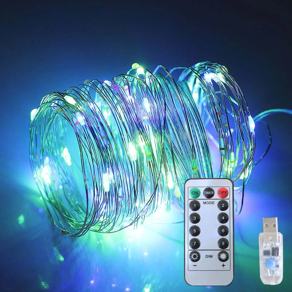 20M LED USB Copper Wire String Lights for Outdoor Party and Wedding