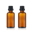 Essential Oil Glass Bottles 2024 New Arrival Empty Round Brown 50ml Ready to Ship Skin Care Oil Glass Bottle