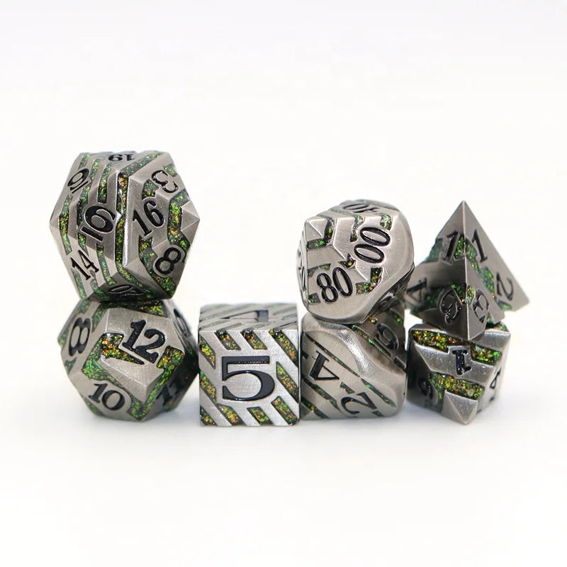 Wholesale 16mm RPG Dice Set Custom Polyhedral Metal DND Games Usage