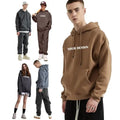 China Manufacture Premium Heavy 350gsm Cotton Hooded Pullover Sweatshirt Custom Oversized Men's Hoodies Anti-Shrink Autumn