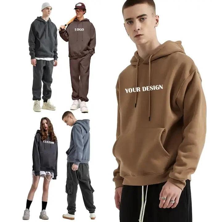 China Manufacture Premium Heavy 350gsm Cotton Hooded Pullover Sweatshirt Custom Oversized Men's Hoodies Anti-Shrink Autumn
