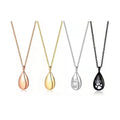 Personalized Teardrop Urn Pendant Necklace Customizable Ashes Cremation Jewelry for Humans & Pets Memorial Jewelry for Pet Ashes