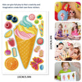 Cute Cartoon Ice Cream Stickers Cute Cartoon DIY Sticker Sheets Notebook Toys Books Decorative Sticker Use 16 Sheets Per Bag