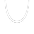 Factory Wholesale  Silver Double Necklace Unisex Flat Snake Link Chain Lobster Clasp Collares for Women Jewelry