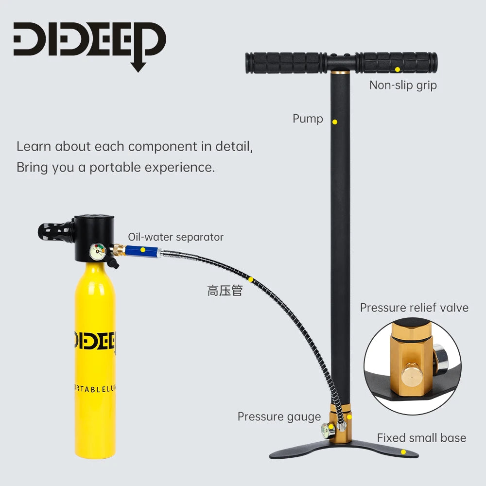 Portable Manual High Pressure Hand Pump 30Mpa for Diving Cylinder Tank Europe Overseas Warehouse Fast Delivery