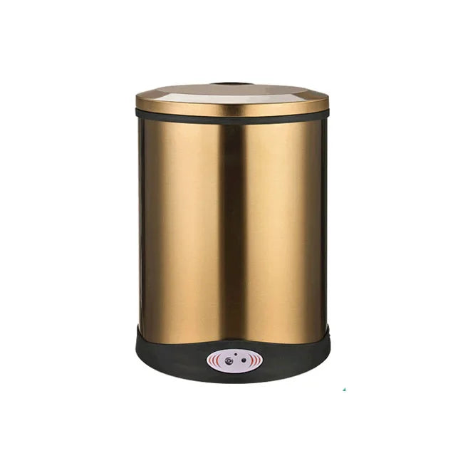 Bathrooms 6L 8L Garbage Container Bin Electric Sensor Small Round Metal Trash Can Wastebasket