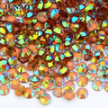 JUNAO Factory Wholesale Transparent Coffee AB Crystals Strass Flatback Resin Rhinestone for Clothing Accessories