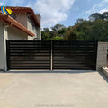 Hot Design Aluminium Metal Gates Electric Metal Sliding Garden Modern House Gate Designs Aluminum Slat Sliding Gate