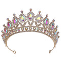 Wholesale Pageant Bridal Hair Accessories Colorful Baroque Birthday Crown AB Rhinestone Hair Crown MegaBDM