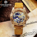Rts Stock Free Ship San martin CUSN8 Bronze Copper NH35 Bgw9 Diver 20atm Sapphire Automatic Mechanical Leather Watch for Sale