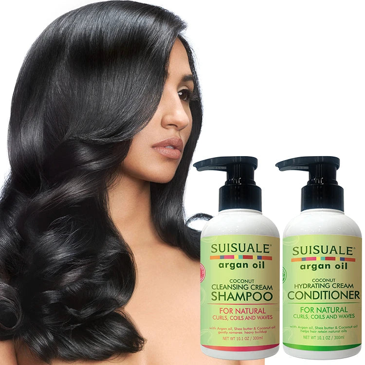 Wholesale Natural Moisturizing Damage Repaired Organic Hair Care Conditioner Argan Oil Shampoo Set