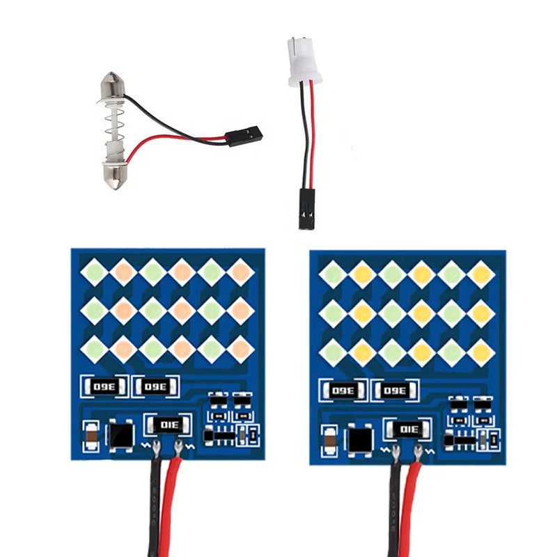 Led Car 12V  18 3030 Smd Led Module for Trunk Compartment Tricolor Interior Lamp Reading Light