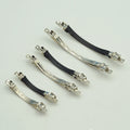 6cm 7cm 8cm 10cm Slim Metal French Barrettes With Words "Clip France" Plain Snap Clips Hairpins with Rubber Tubes for Handmade