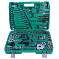 Set of 121pcs Home Mechanic Ratchet Wrench Socket Combination Tool Set Manual Repair Tool Kits for Cars Motorcycles and Bicycle