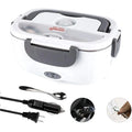In Stock Gray 110V and 12V 40W Stainless Steel Portable Food Warmer Heater 1.5L Lunch Box for Car and Home